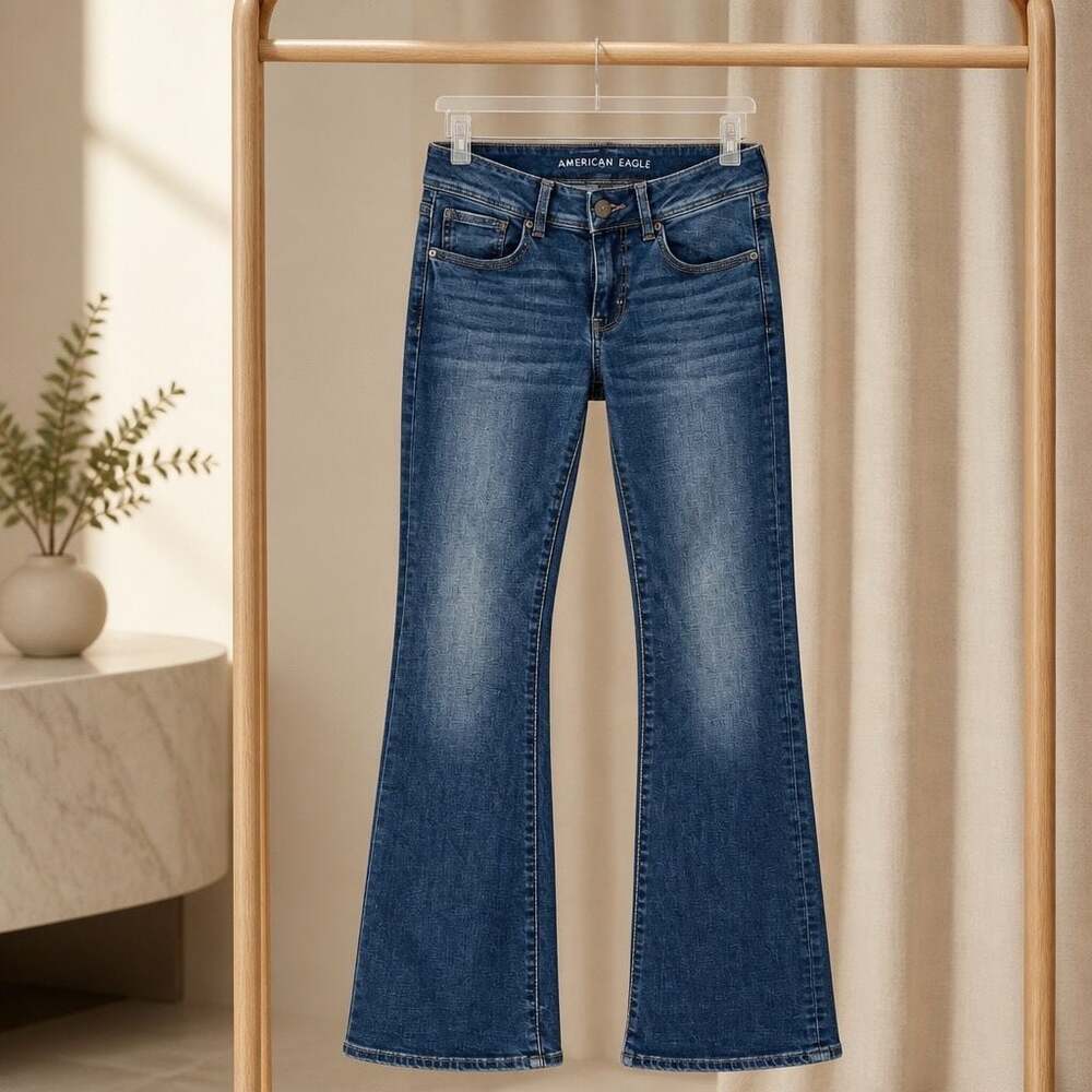 American Eagle Women's Super Stretch Low Rise Flare Jeans #1179